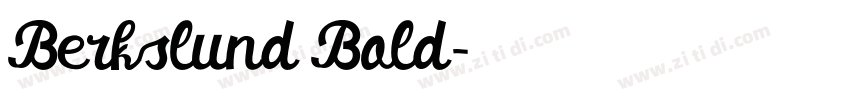 Berkslund Bold字体转换